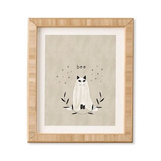 Deny Designs Hello Twiggs Halloween Ghost Cat Framed Wall Art