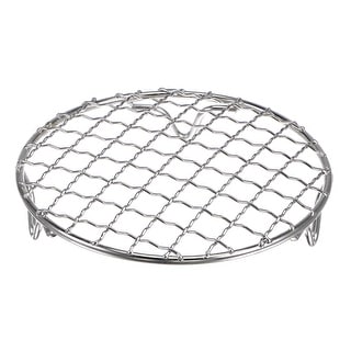 Round Cooking Rack 5-inch Stainless Steel Cross Wire Barbecue Grill with Legs
