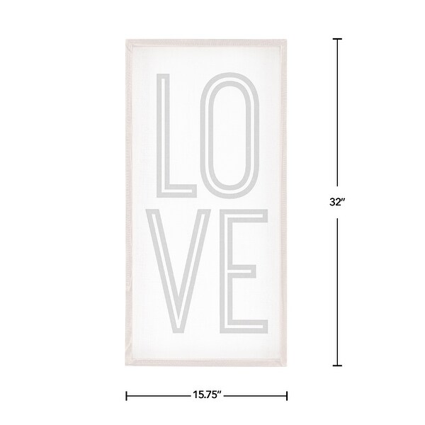 FirsTime & Co. Love Farmhouse Wall Art, Wood