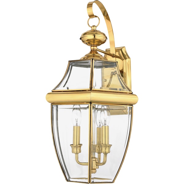 Copper Grove Zavet 3-light Polished Brass Large Wall Lantern