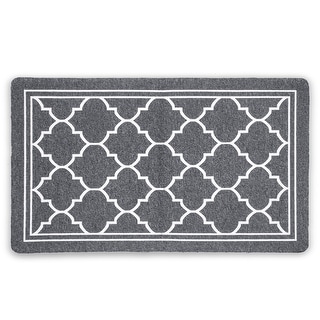 Mascot Hardware Door Mat Rubber Backing Non Slip Door Mats 30inx18in Absorbent Resist Dirt Entryway Washable