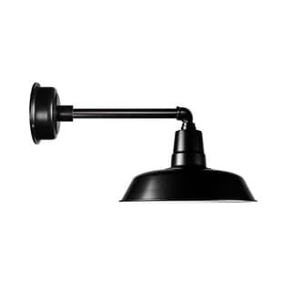 18" Oldage LED Barn Light with Metropolitan Arm in Matte Black