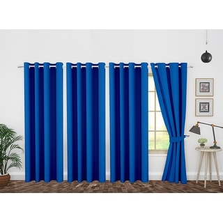 Polyester Insulated Blackout Curtains by Ample Decor- 4 Panels