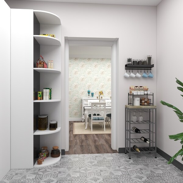 Iron/ Wood Industrial 36-inch Wine Rack - 19 x 11 x 36