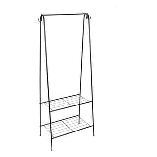 Organize It All Garment Rack with 2 Tier Shelving - 23.7" x 14.09" x 59.06"