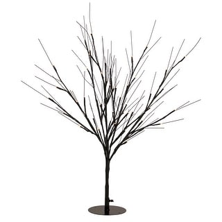 39" LED Lighted Black Halloween Twig Tree - Warm White Lights