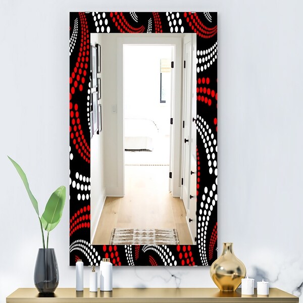 Designart 'Obsidian Impressions 7' Bohemian and Eclectic Mirror - Frameless Vanity Printed Mirror