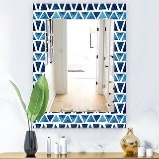 Designart 'Triangular Colourfields 9' Modern Mirror - Printed Wall Mirror