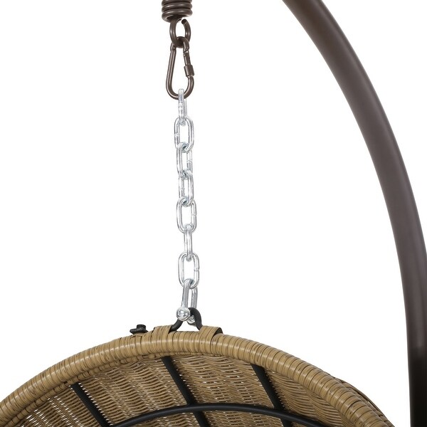 Malia Wicker Hanging Chair with Stand by Christopher Knight Home