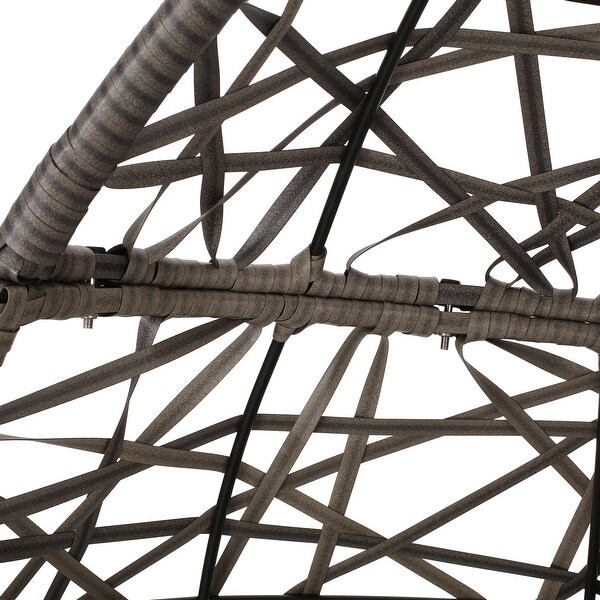 Cayuse Wicker Outdoor Hanging Egg Chair (Stand Not Included) by Christopher Knight Home