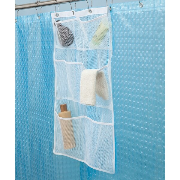 Kenney 6-Pocket Hanging Mesh Shower Organization Caddy, White