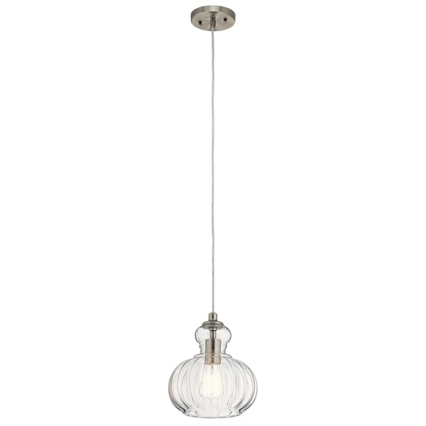 Kichler Lighting Riviera Collection 1-light Brushed Nickel Mini Pendant - Brushed nickel