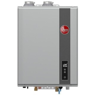 Rheem RTGH-95DVLP-3 Super High Efficiency Condensing Indoor Tankless Liquid Propane Water Heater, 9.5 GPM