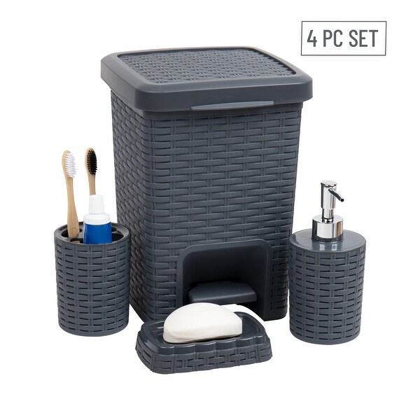 Mind Reader Basket Collection, 4 Piece Bathroom Set