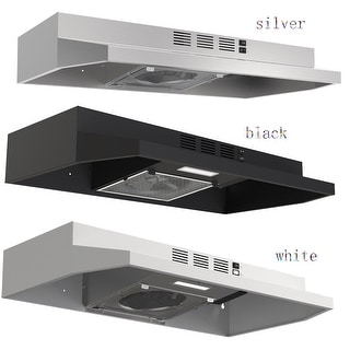 30" Under Cabinet Range Hood 230CFM Kitchen Vent Hood 2-Speed LED Light
