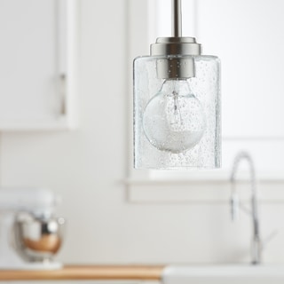 The Gray Barn Saffron 1-light Brushed Nickel Mini Pendant