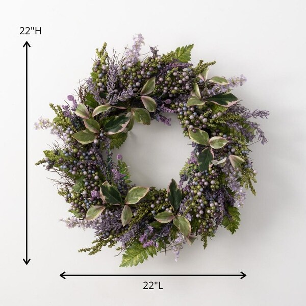 Sullivans Artificial Lavender Wreath 22"W Green