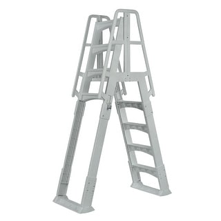 Premium A-Frame Above Ground Pool Ladder - Gray