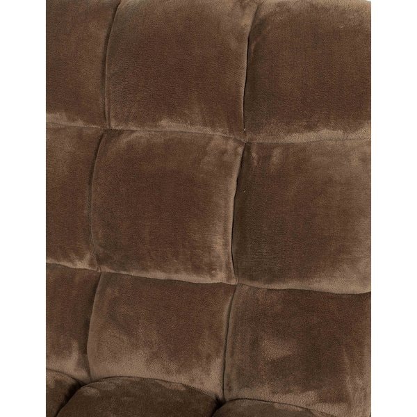 BirdRock Home Brown Microfiber Memory Foam Plush Floor and Gaming Chair