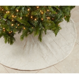 Christmas Tree Skirt With Diamond Stitched Design