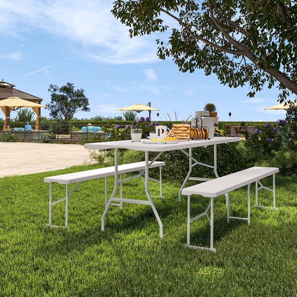 6FT 8-Person Outdoor Picnic Dining Set