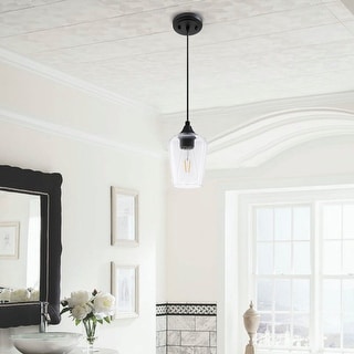 CO-Z 1-light Glass Pendant Light with Adjustable Cord