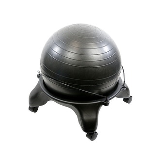 CanDo Ball Stool - Plastic - Mobile - No Back - Adult Size - with 20" Ball