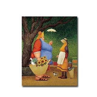 Market Day by Lowell Herrero Gallery Wrapped Canvas Giclee Art (20 in x 16 in, Ready to Hang)