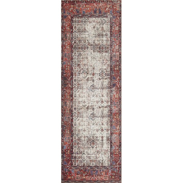 Alexander Home Isabelle Boho Vintage Distressed Printed Area Rug