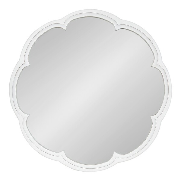 Kate and Laurel Maren Scalloped Wall Mirror - 26" Diameter