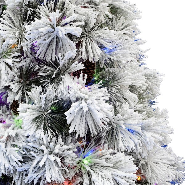 Fraser Hill Farm 7.5-Ft. Sugar Hill Snowy Christmas Tree, Lighting