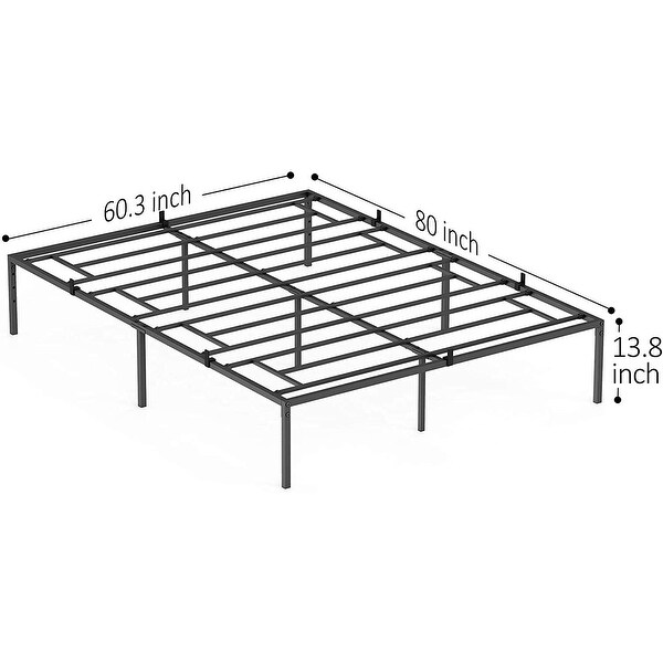 13 Inch Metal Platform Bed Frame with Steel Slat Support