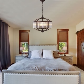 Luxyria 5 Light Crystal Chandelier Pendant Light - Oil Rubbed Bronze