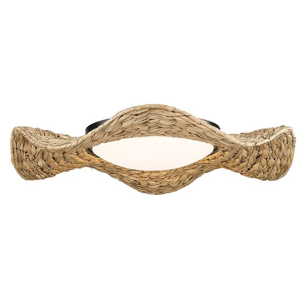 Golden Lighting 9134-FM21 WSG Macy 21" Wide LED Flush Mount Ceiling