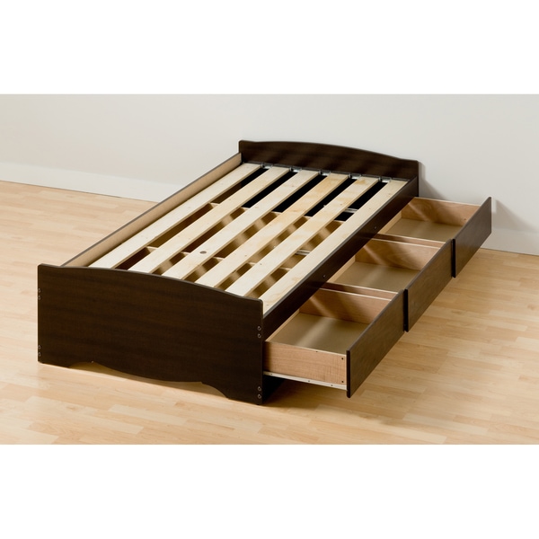 Espresso Twin XL Mate's Platform Storage Bed with 3 Drawers