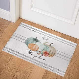 HELLO PUMPKIN Indoor Floor Mat By Kavka Designs