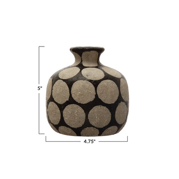 Terracotta Vase with Wax Relief Dots