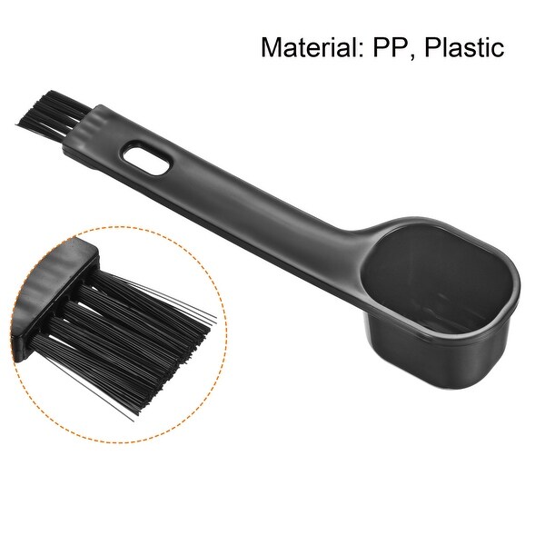 Coffee Espresso Brush 4 Pack 2 in 1 Grinder Brush with PP Spoon Black