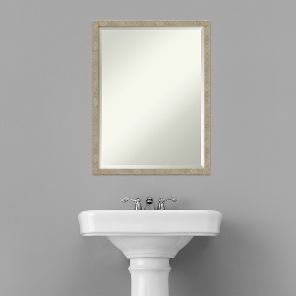 Beveled Bathroom Wall Mirror - Jet Frame