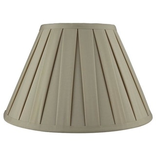 Boxpleat Empire Lamp Shade, 6" Top, 12" Bottom, 8" Slant