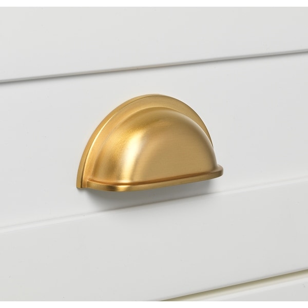 GlideRite 3-inch CC Satin Gold Cup Bin Cabinet Pulls (Pack of 10) - Satin Gold