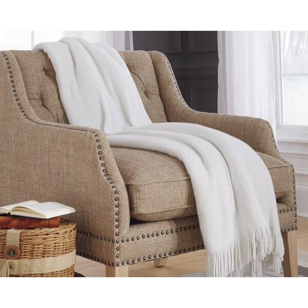 Rozelle Throw in White and Silver