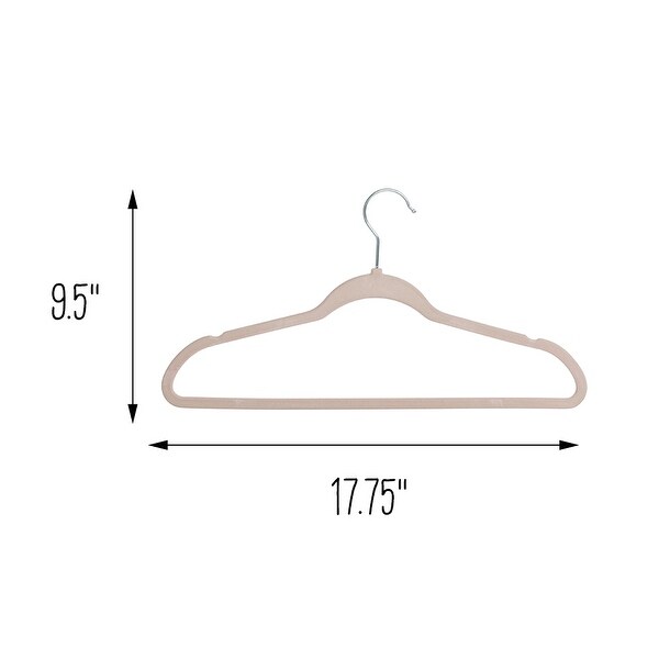 Plastic and Velvet Non-Slip Hangers (25-Pack)