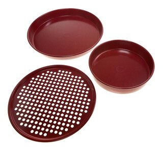 Curtis Stone Dura-Bake 3-piece Pizza Pan Set