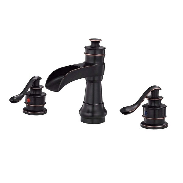 Vibrantbath Widespread Bathroom Faucet Waterfall 8-16 Inch