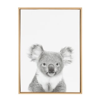 Sylvie Koala II Framed Canvas Wall Art, Natural 23 x 33