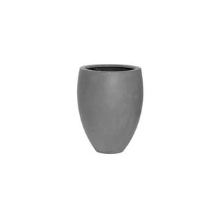 Pottery Pots 17.72"H Small Grey Fiberstone Indoor Outdoor Bond Planter