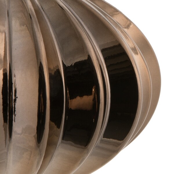 Vickerman 5.7" Mocha Shiny Onion Ornament, UV treated, Set of 3