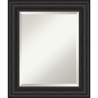Beveled Bathroom Wall Mirror - Shipwreck Black Frame