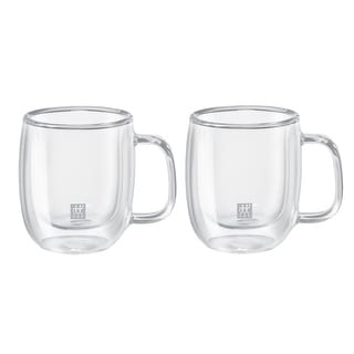 ZWILLING Sorrento Plus 2-pc Double-Wall Glass Espresso Mug Set - Clear
